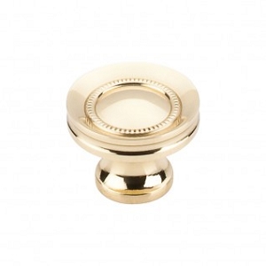 Top Knobs M290 Somerset Button Faced 1 1/4 Inch Cabinet Knob Polished Brass